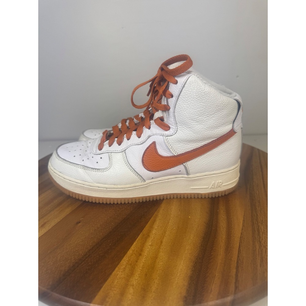 Nike Air Force 1 High Retro QS‎ Sneakers Shoes White Orange DN4161-101 Size 7.5